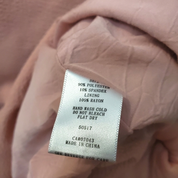 Sunday in Brooklyn Sleeveless Drop Waist Tulip Hem Pocketed Crepe Dress - Size M - Picture 5 of 5